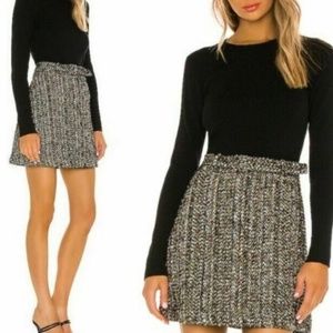 Theory Long-Sleeve Knit Combo Dress in Tweed (Size S)
